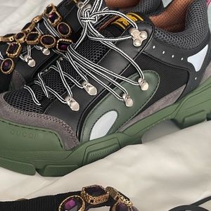 Gucci women sneakers with Krystal hardware
